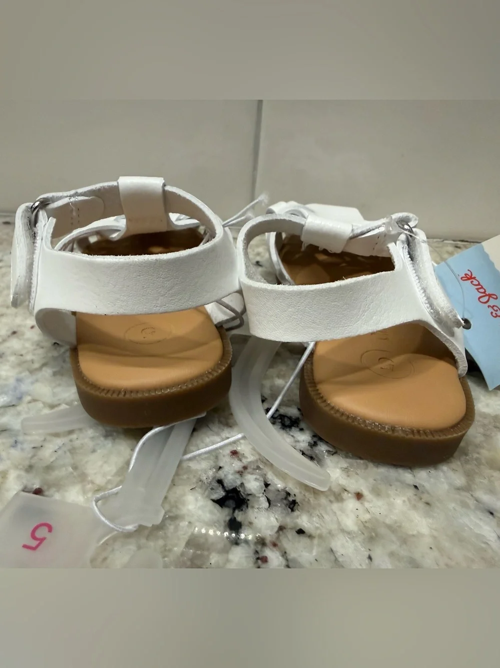 Cat & Jack White Braided Toddler Sandals - Size 5